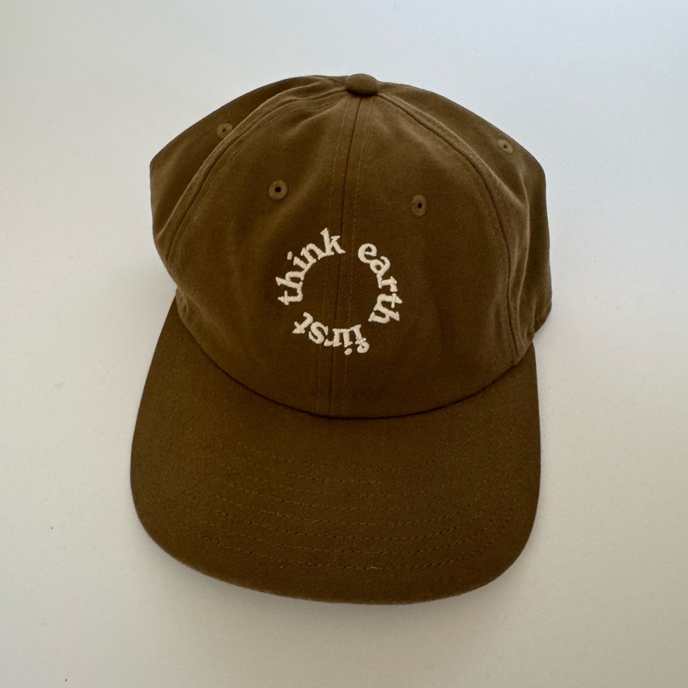 Outerknown Think Earth First Olive Embroidered Baseball Cap